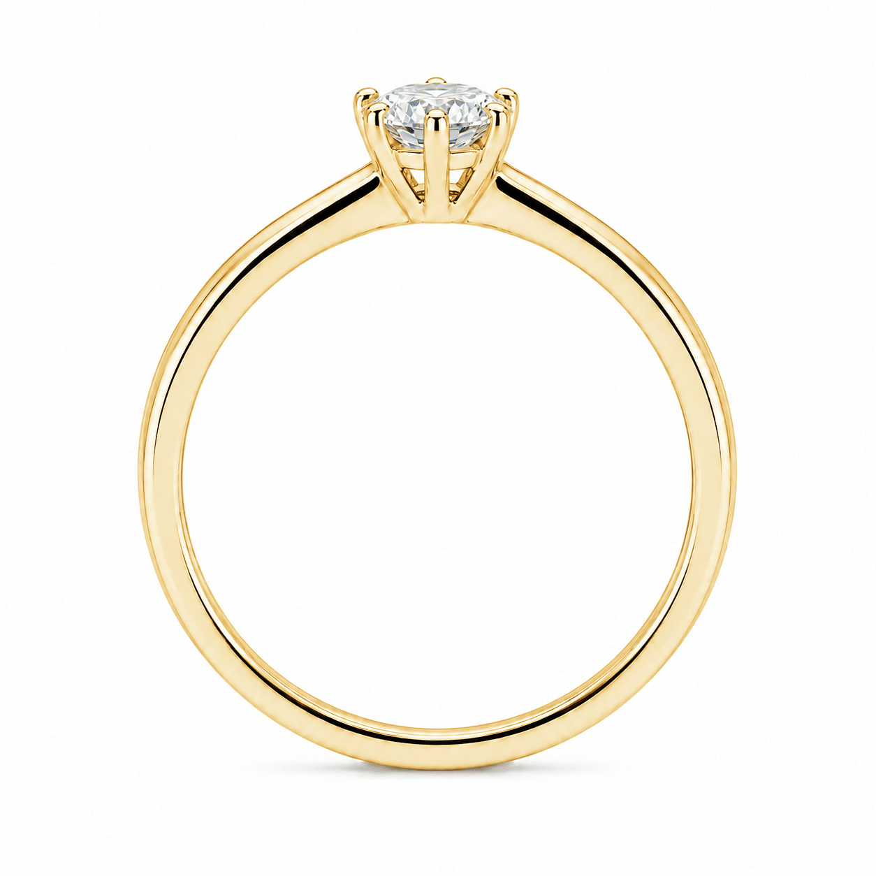 PSW Classic Solitär Verlobungsring – 6 Krappen - PSW - Pforzheimer Schmuck Werke