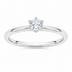 PSW Classic Solitär Verlobungsring – 6 Krappen - PSW - Pforzheimer Schmuck Werke