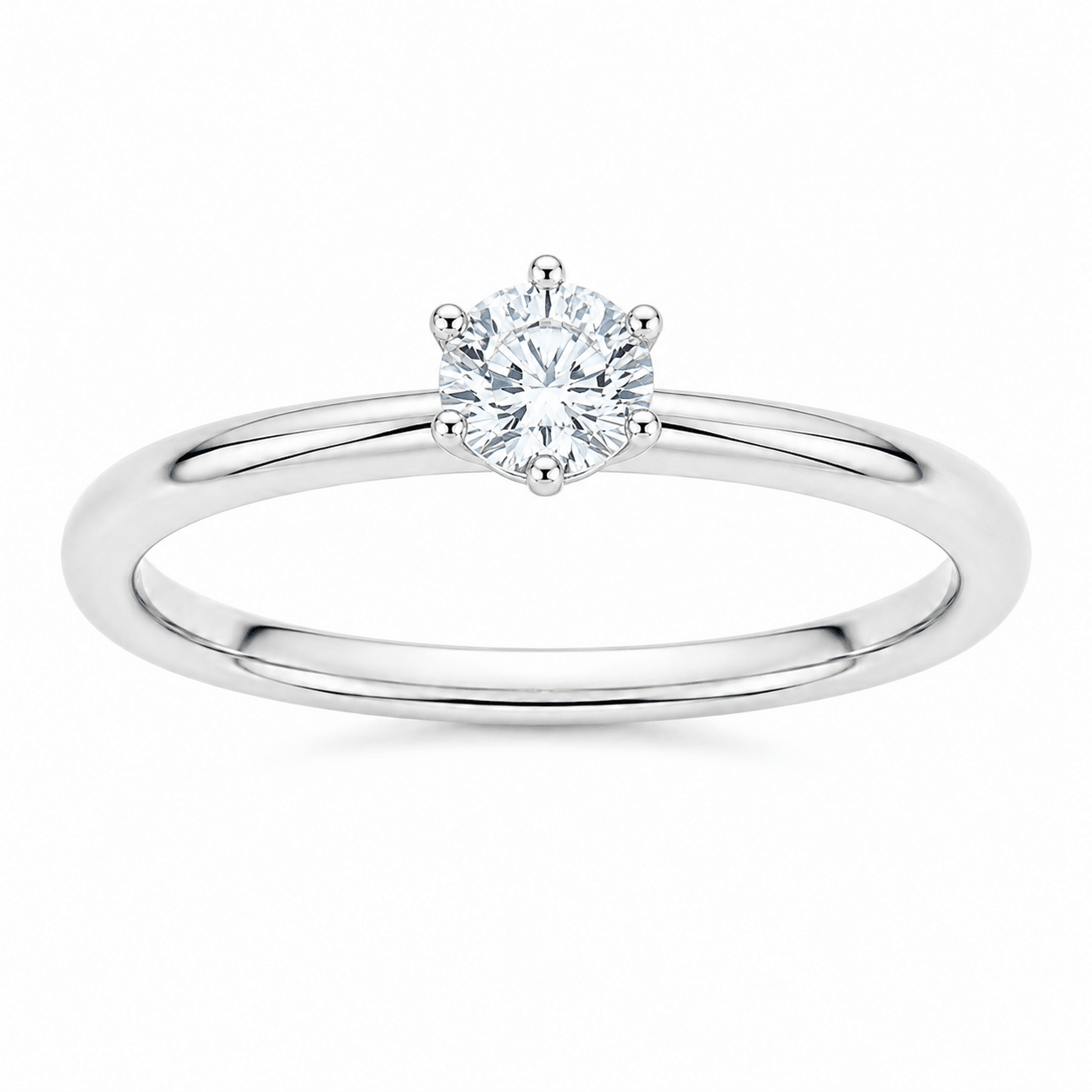 PSW Classic Solitär Verlobungsring – 6 Krappen - PSW - Pforzheimer Schmuck Werke