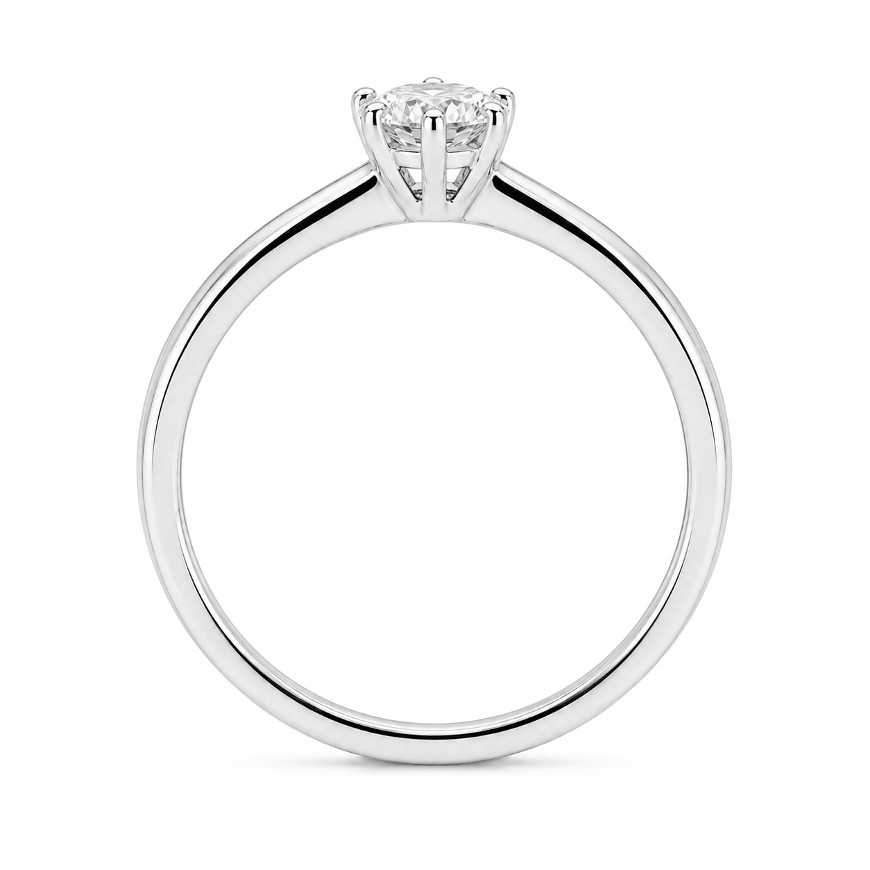 PSW Classic Solitär Verlobungsring – 6 Krappen - PSW - Pforzheimer Schmuck Werke