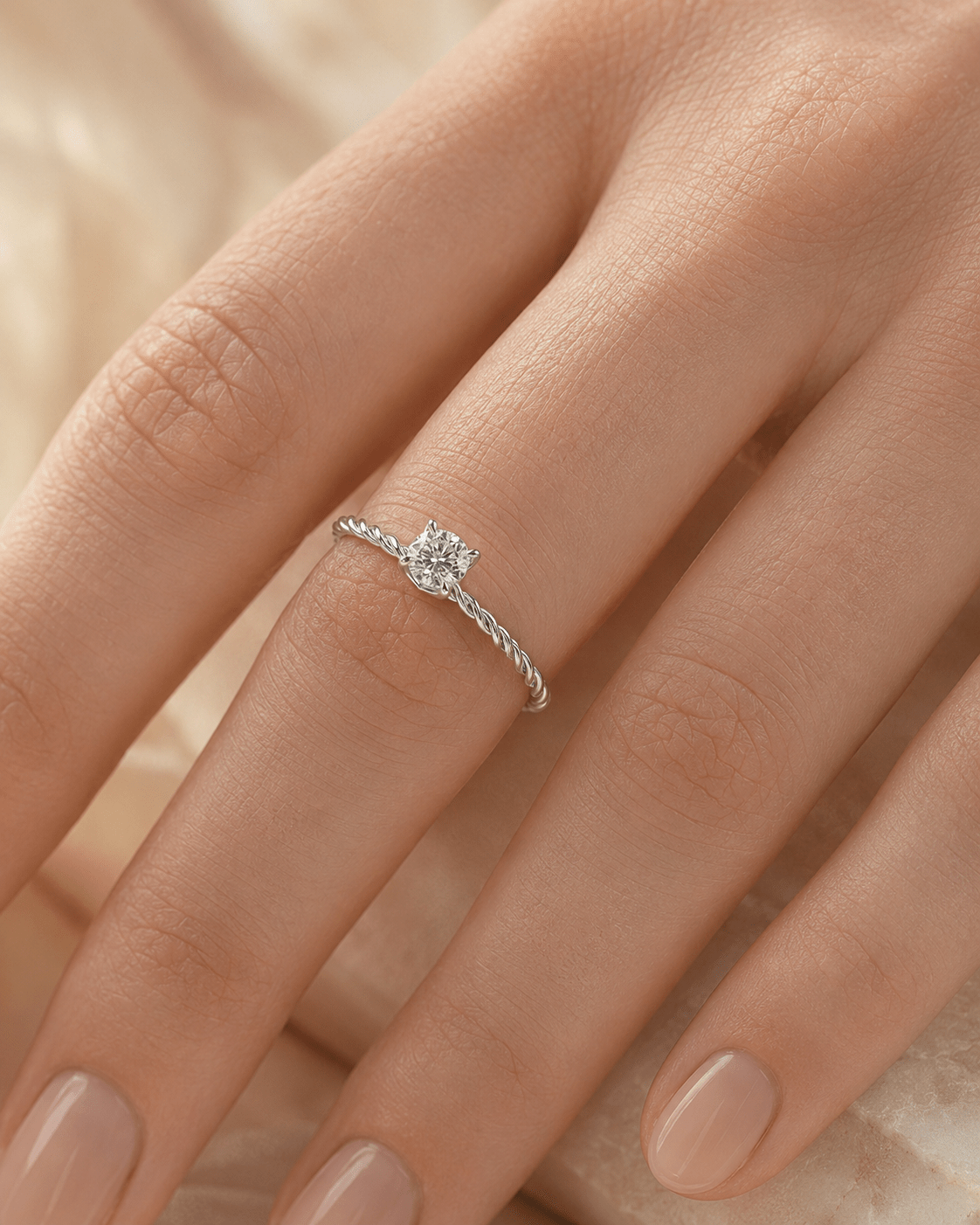 PSW Signature Kordel Solitär Verlobungsring - PSW - Pforzheimer Schmuck Werke