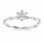 PSW Twist Kordel Solitär Verlobungsring – 6 Krappen - PSW - Pforzheimer Schmuck Werke