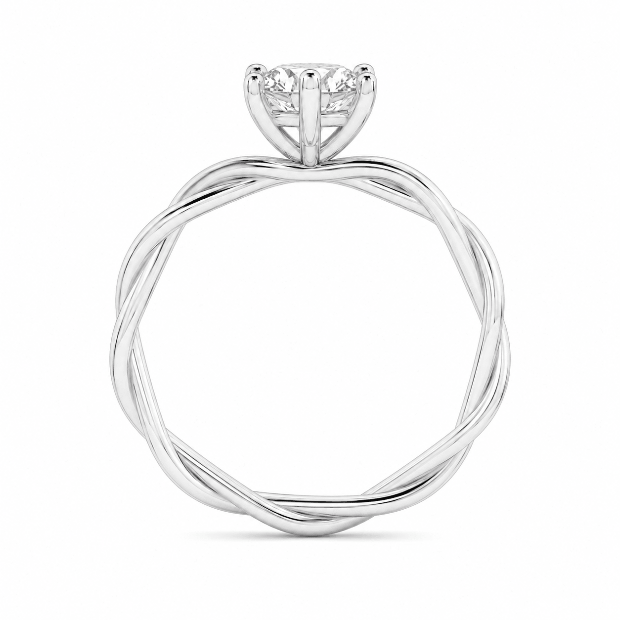 PSW Twist Kordel Solitär Verlobungsring – 6 Krappen - PSW - Pforzheimer Schmuck Werke