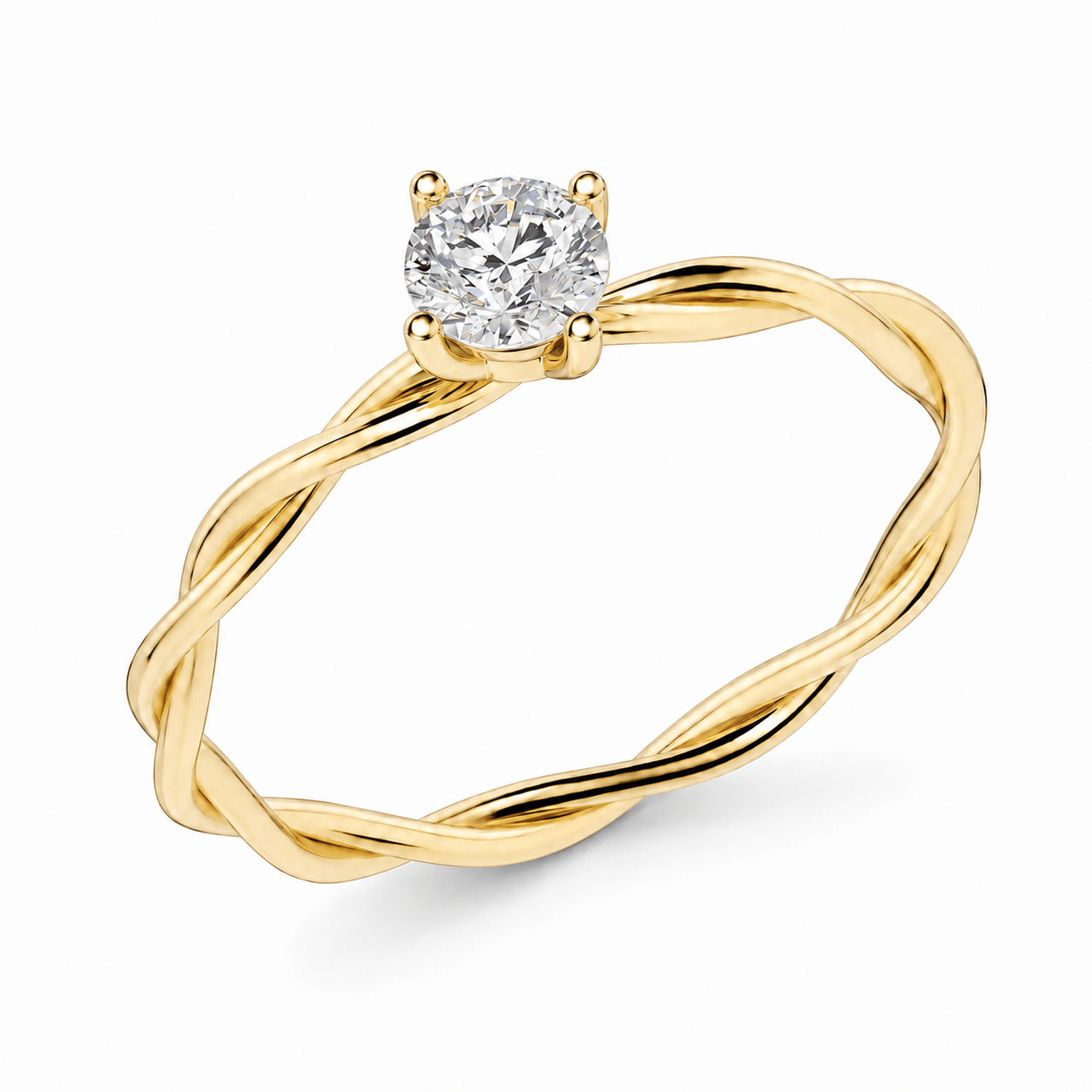 PSW Twist Kordel Solitär Verlobungsring - PSW - Pforzheimer Schmuck Werke